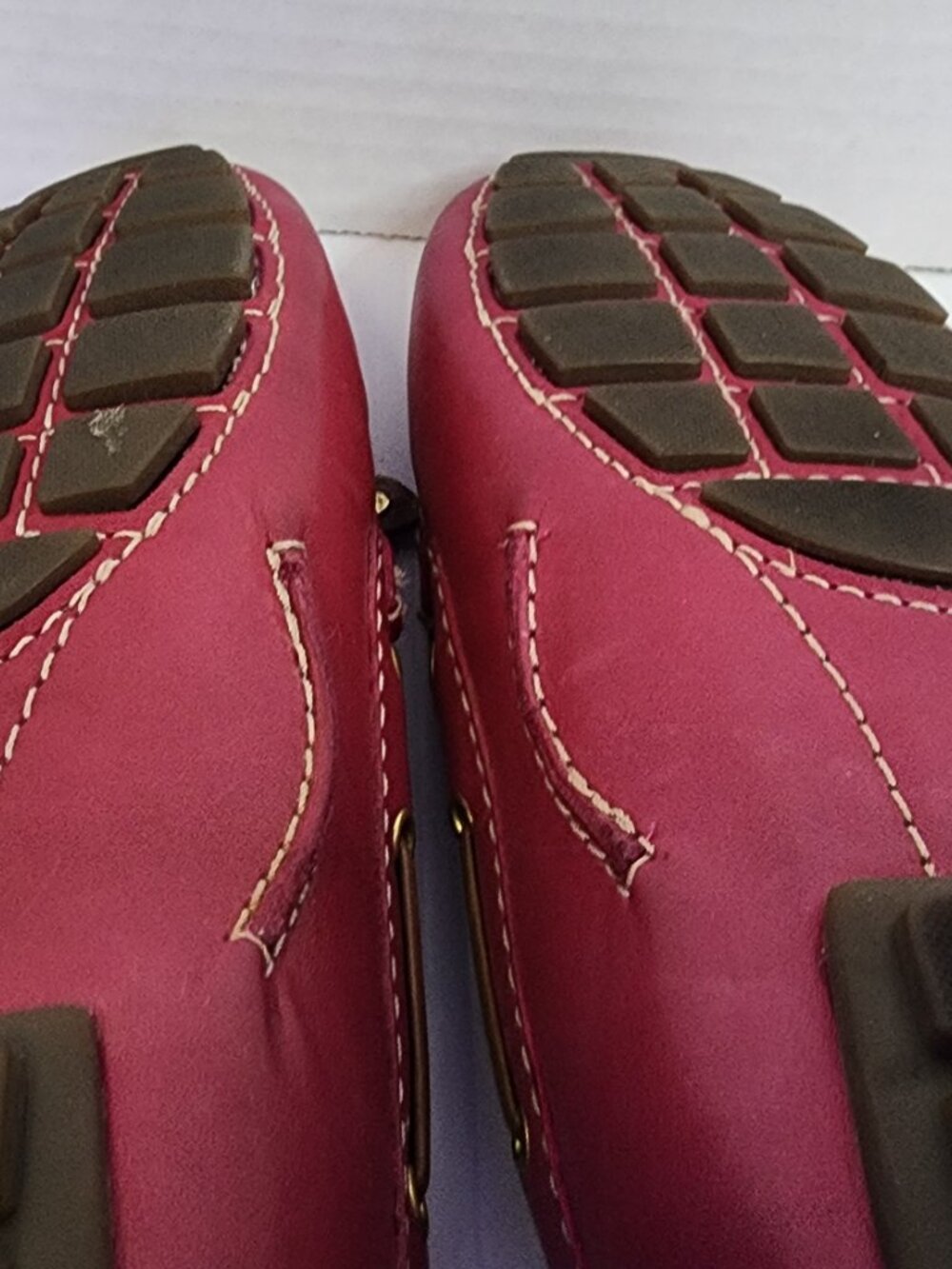 Clarks Artisan Dunbar Racer Red Leather Loafers Women’s 5.5W w/ Box - Picture 14 of 16